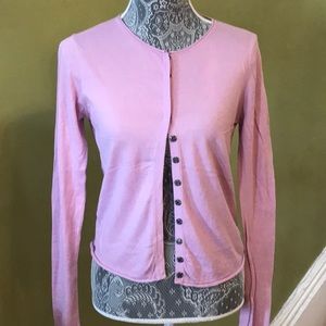 Kieran L/S lilac snap front sweater, size large.